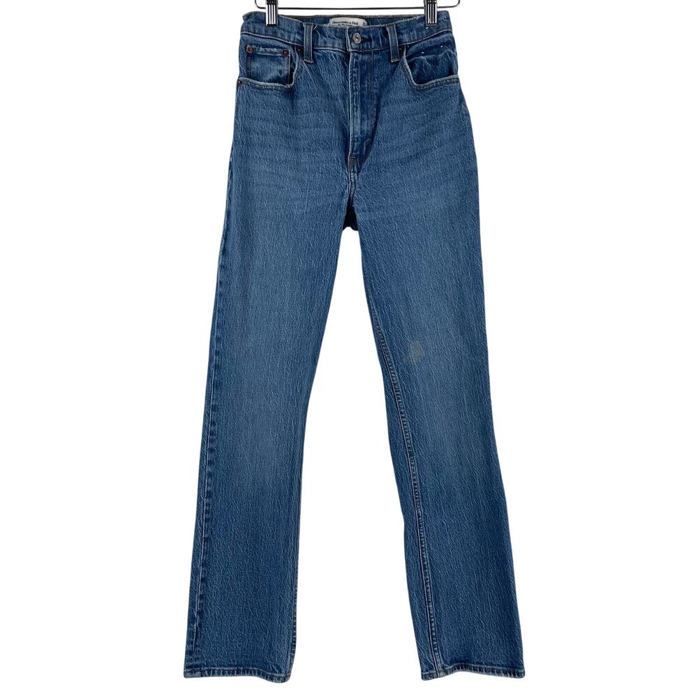 Abercrombie & Fitch WMNS The 90s Straight Ultra High Rise Jeans 25 Blue Med Wash